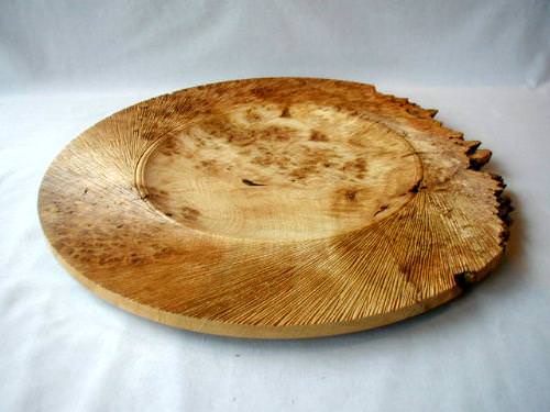 Rustic Carved English Oak Platter