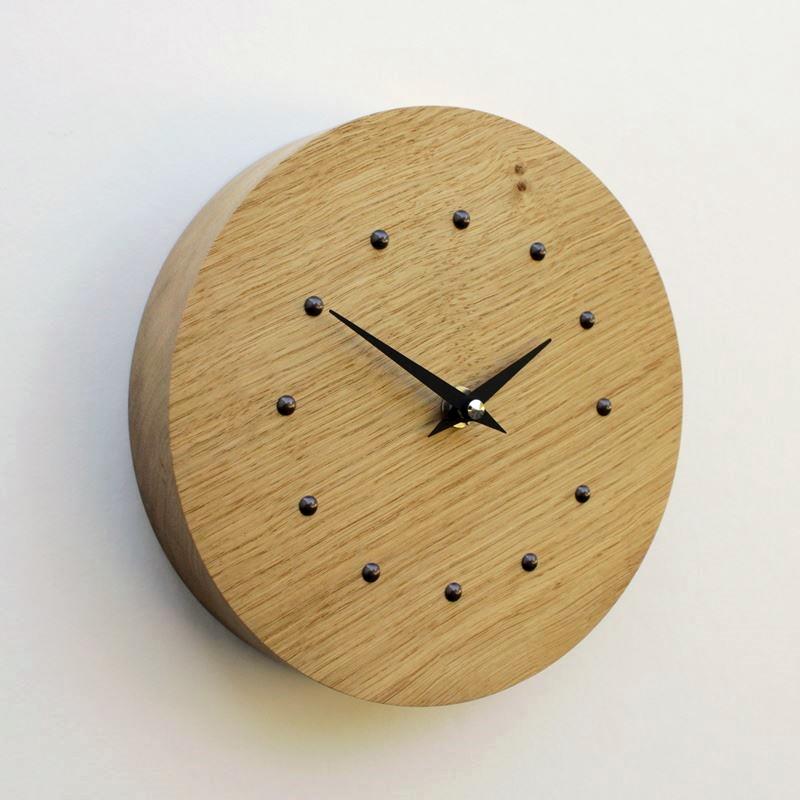 Round Oak Wall Clock